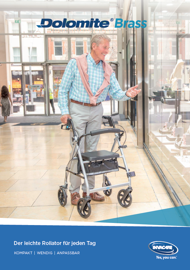 Dolomite Brass Der leichte Rollator für jeden Tag Invacare Germany